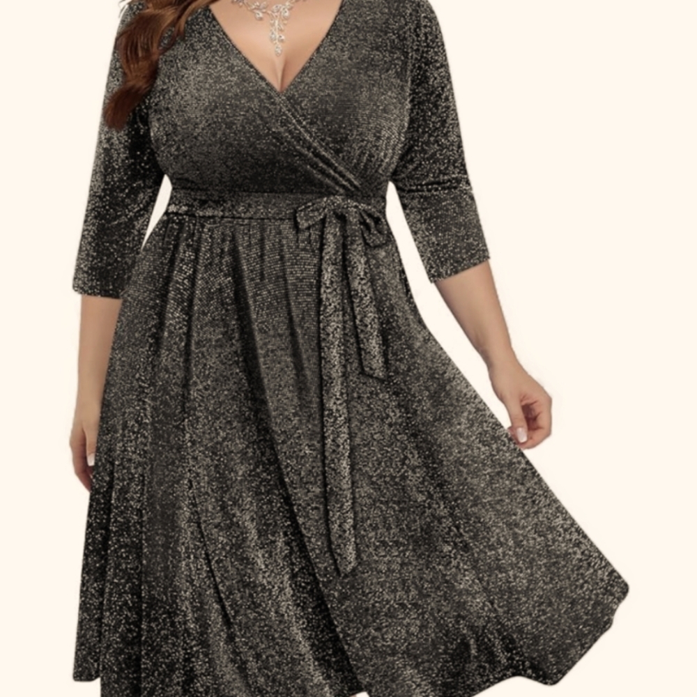 Black Sparkly Dress 16W NWT